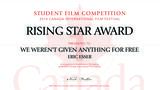 Rising Star Award-Zertifikat für "Geschenkt wurde uns nichts"